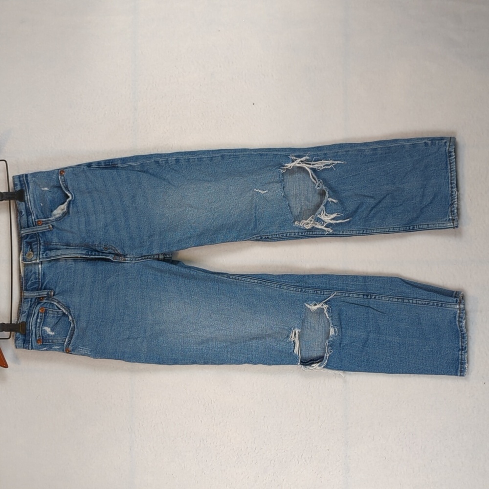 Abercrombie & Fitch Distressed High Rise Ankle Jeans 2